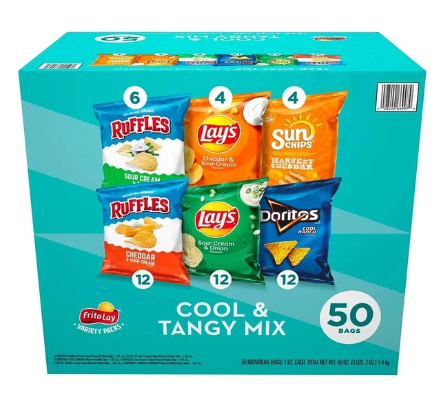 FRITOLAY COOL AND Tangy Mix Variety Pack (50 ct.) EUR 28,61 PicClick FR