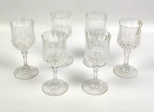 SET 6 BICCHIERI in Cristallo Vetro stile Francia Vintage  per whisky  Collezione
