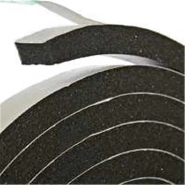 Thermwell Products R338H Black Rubber Foam Tape - 0.37 x 10 Ft.
