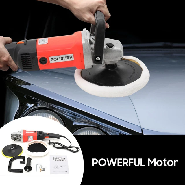 Lucidatrice Smerigliatrice 1200W - 6 Velocità Regolabili Fino A 3000 Giri/min Con 2 Tamponi - Foto 10