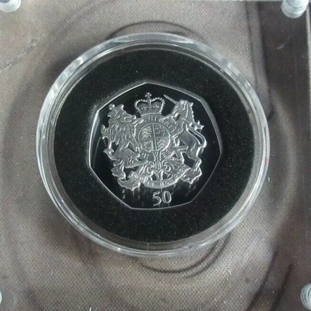 Royal Coat of Arms 2021 Queen's 95th Birthday Silver Proof 50p Coin SG&SSI + COA