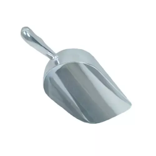 Thunder Group ALTWSC005 5 oz Tapered Bowl Aluminum Scoop w/ Contoured Handle