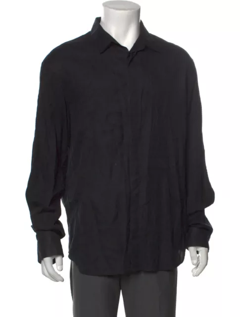 Cloak Alexandre Plokhov Black Cotton Button Down Collar Shirt XL