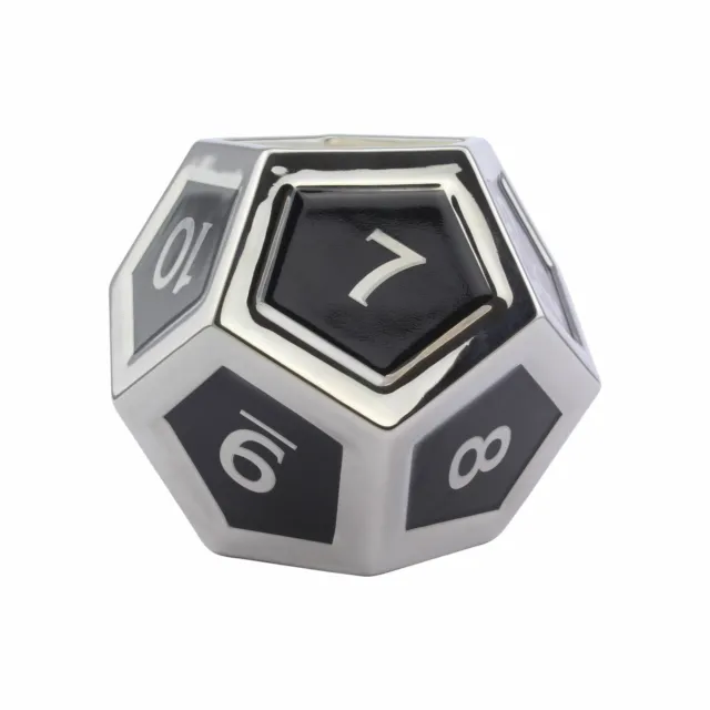 Dungeons and Dragons D12 Dice Shaped Tasse Chrom-Finish Pentagon Fantasie Spiele 3