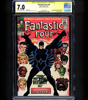 Fantastic Four #46 CGC 7.0 SS Stan Lee 1st Black Bolt 2nd Inhumans 1966 Signed