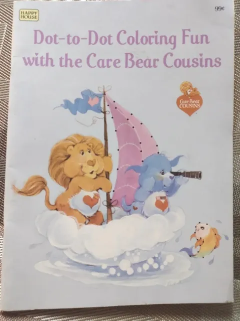 Care Bear Cousins 1985 Dot To Dot Coloring Fun Book American Greetings Usa