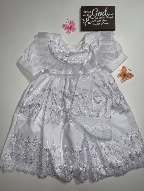 Baby Girls Baptism Dress Size  18 to 24 Months