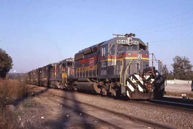 Original 1979 Railroad Slide Scl Seaboard Coast Line 8046 Emd Sd40-2 Csx