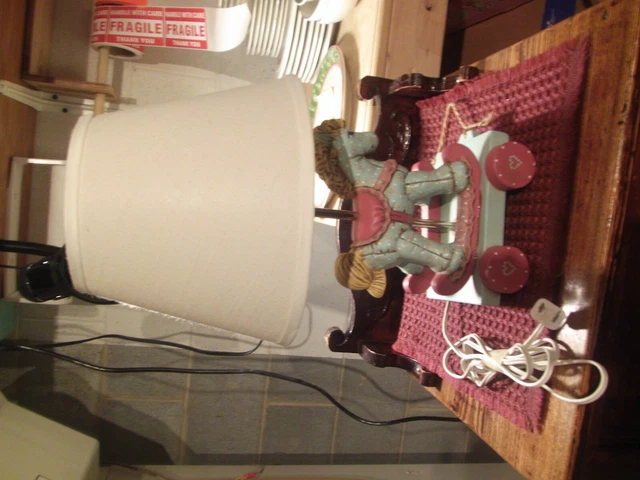Lamb Rocking Horse Nursery Light With Switch And Shade