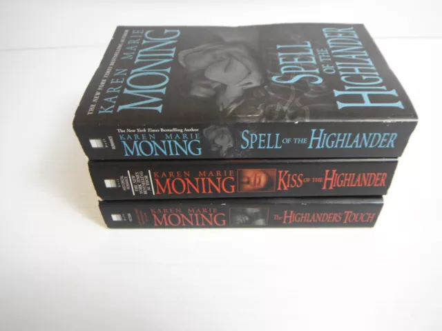 Highlanders Touch Spell Kiss PB by Karen Marie Moning Romance Love Chick x3 Lot 3