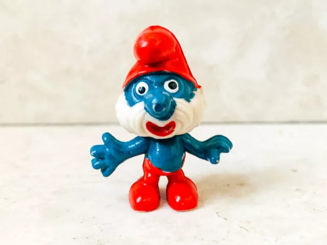 Grande Puffo 20001 PAPA Grotesque Hard Mold Smurf Bully Peyo W Germany FAKE