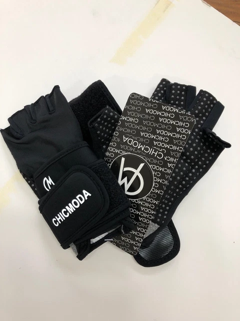 Ladies Gym Weight Lifting Gloves Half Finger Bodybuilding Women Training BLK, S