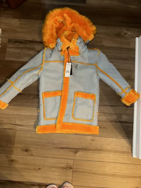 Jordan Craig Kids Denali Shearling Jacket FUR CEMENT GREY ORANGE