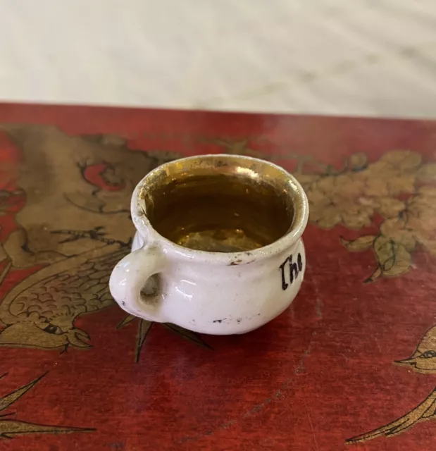 Antique German Miniature Gold Chamber Pot The Family Physician Doll's House 3