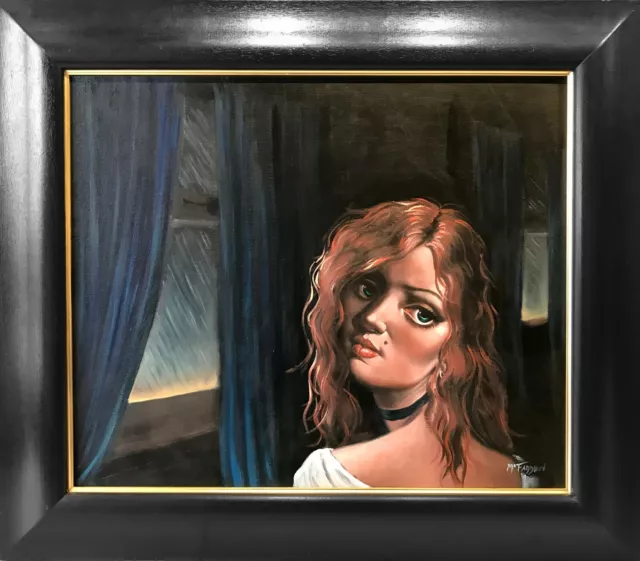 Frank Mcfadden Escocés Artista Original Pintura Al Óleo Peter Howson Interés