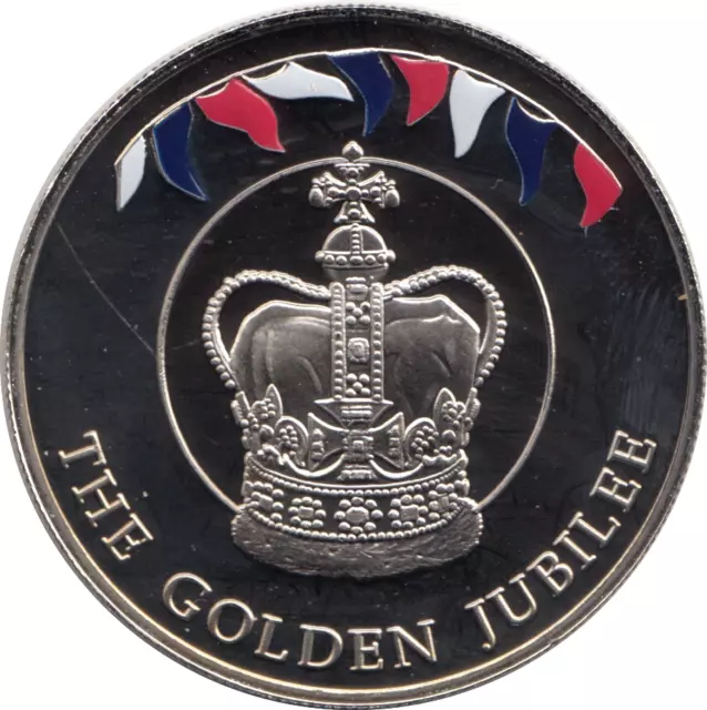 COIN BU 2002 Fifty Pence 50P Falkland Islands Golden Jubilee £9.95 ...