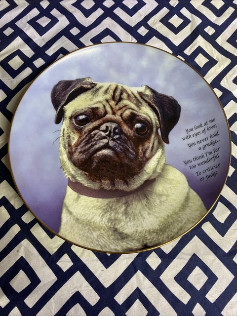 Rare Danbury Mint Eyes Of Love Chinese Pug Plate