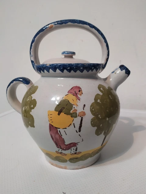 faïence de charolles, pichet à eau, gargoulette , pot à eau