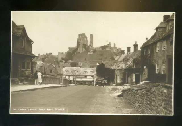 CORFE CASTLE Dorset   View from East Street  with Cottages / Shops    CAR RP