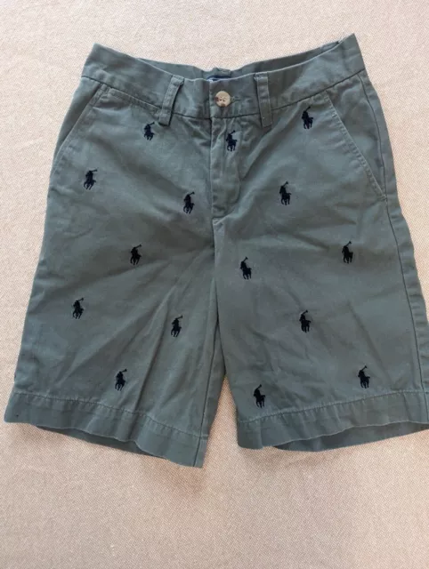 Polo Ralph Lauren | Boys Sz 8 | Red Cotton Chino Embroidered Dog Shorts EUC
