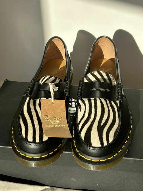 STUSSY LDN x Dr Martens penton loafers UK 8 zebra ponyhair toe box loafers 245.00 PicClick UK