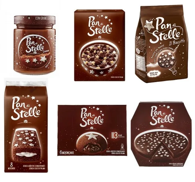 TESTPAKET Pan di stelle Sahne-Kuchen-Cerealien-cake-biscuits-cookies 6 Stück