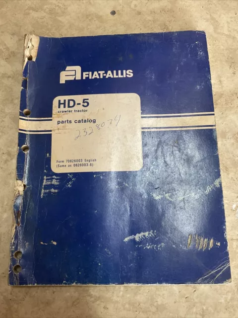 Allis Chalmers, Fiat Allis HD5 Crawler Parts Manual
