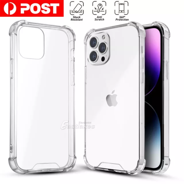 Clear Shockproof Defender Hybrid Case For iPhone 15 Pro Max 14 13 12 11 XS  XR 87