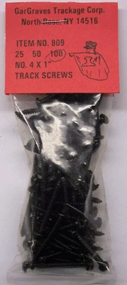 Gargraves 809-1 Track Screws, #4 x 1" Phillips Pan Head Screw 100EA