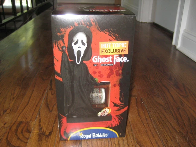 Royal Bobbles Ghost Face Bobblehead Hot Topic -New- Halloween Scream- Sold Out!