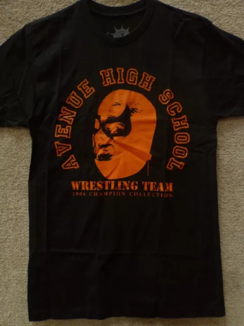 187 Inc Men's T-shirt "Avenue High School" -- Black/Orange , Size S