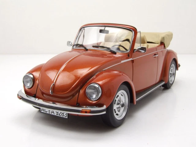 VW 1303 Coccinelle Cabriolet 1976 Braun Metallic Modellauto 1:18 Norev