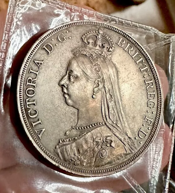 Victoria 1887 Silver Crown Grade AUNC