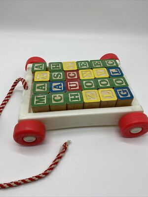 vintage playskool wooden blocks