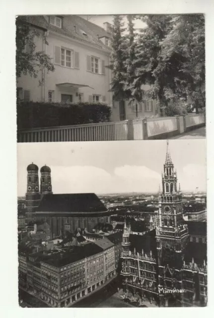 AK München, Stadtansicht und privates Vorstadt-Haus, ca. 1955