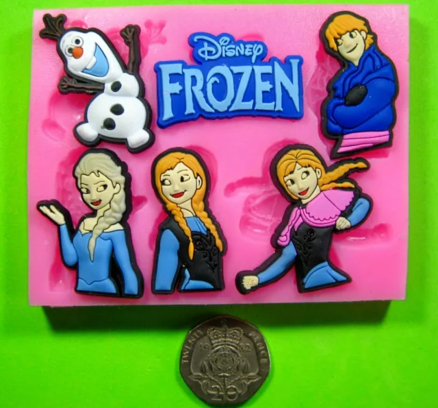 Disney Frozen Olaf Anna Elsa Silicone Mould by Fairie Blessings 2