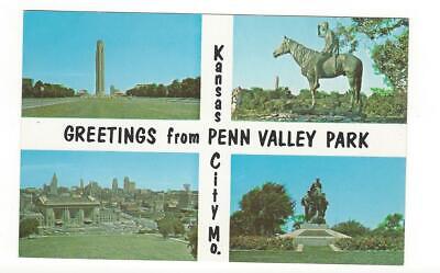 Vintage Postcard - Greetings from Penn Valley Park - Kansas City Missouri - MO