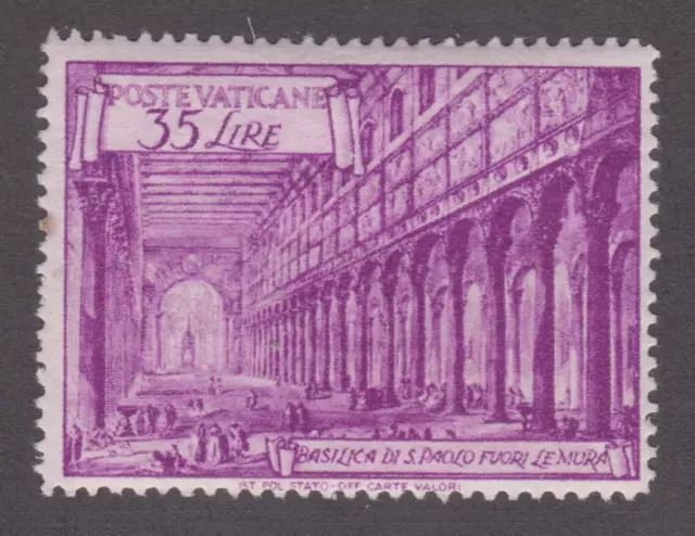 Vatican City 1949 #129 Basilica of St. Paul - MH minor faults
