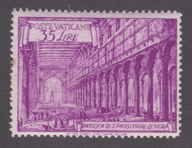 Vatican City 1949 #129 Basilica of St. Paul - MH minor faults