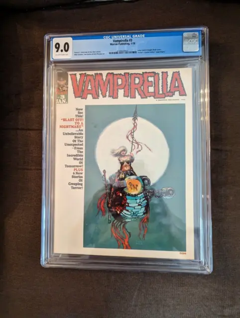 Vampirella #3 Cgc 9.0 Ow/W Pages Low Distribution 1970