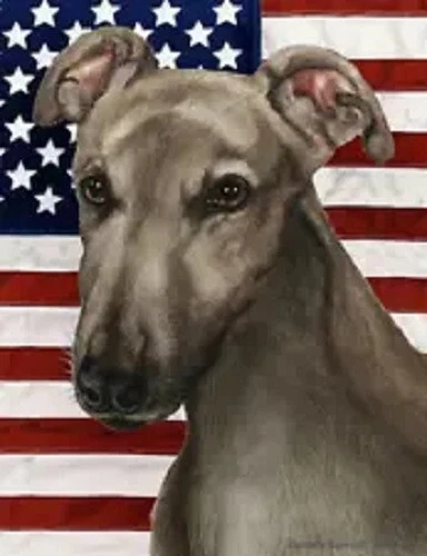 Patriotic (D2) Garden Flag - Grey Greyhound 324291