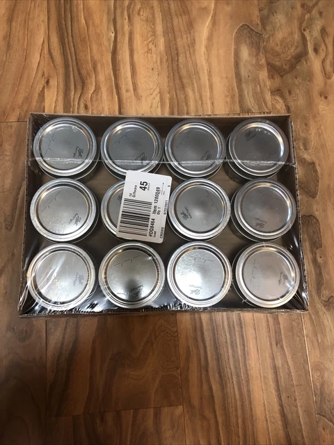 Ball Regular Mouth Canning Mason Jar Quilted Crystal Jam Jelly Jars 4oz 12-Pack