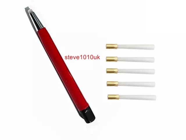 Fibreglass Pen  Fibre Pen Pencil  Abrasive Cleaning  With 5  Fibre Refills