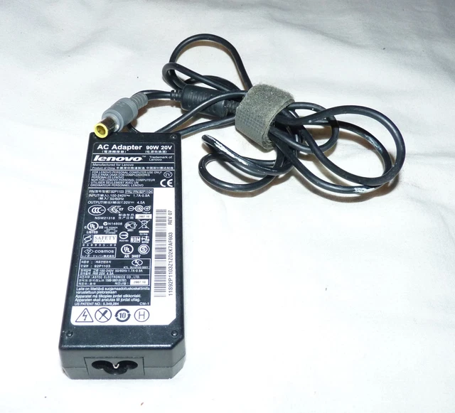 Chargeur Secteur Lenovo 65W 20V – Compatible ThinkPad T410/T420/X220 Etc., Câble DC Inclus