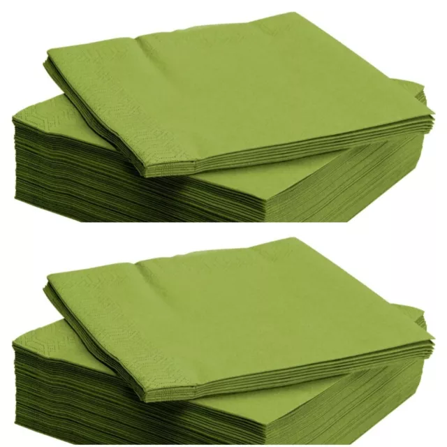 2× Ikea Fantastisk Green Paper Napkins 40x40cm 3ply 50 Pack Highly Absorbent