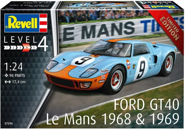 Ford Gt 40 Le Mans 1968 [Limited Edition] 1:24 Kunststoff Modell Kit Revell 2
