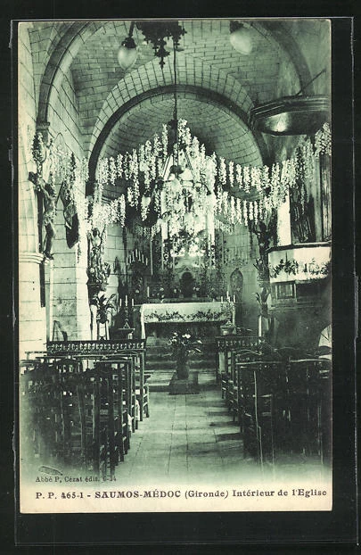 CPA Saumos-Medoc, Interieur de l´Eglise