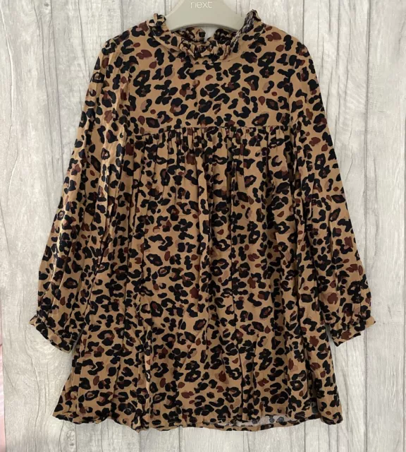 Next Leopard Tunic Dress 6 Years Cheetah Long Sleeve Girls Autumn Age 6-7 Animal