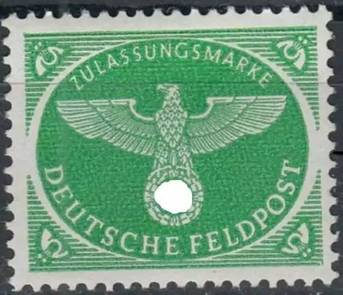 Deutsche Reich Feldpost Nr.4 ** Feldpostpäckchen Zulassungsmarke postfrisch