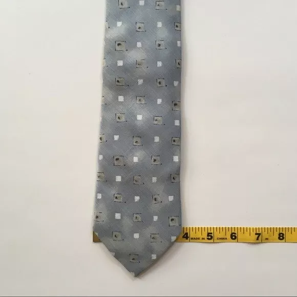 boss hugo boss tie light blue and gray made in Italy 70% silk 30% linen  pa0036